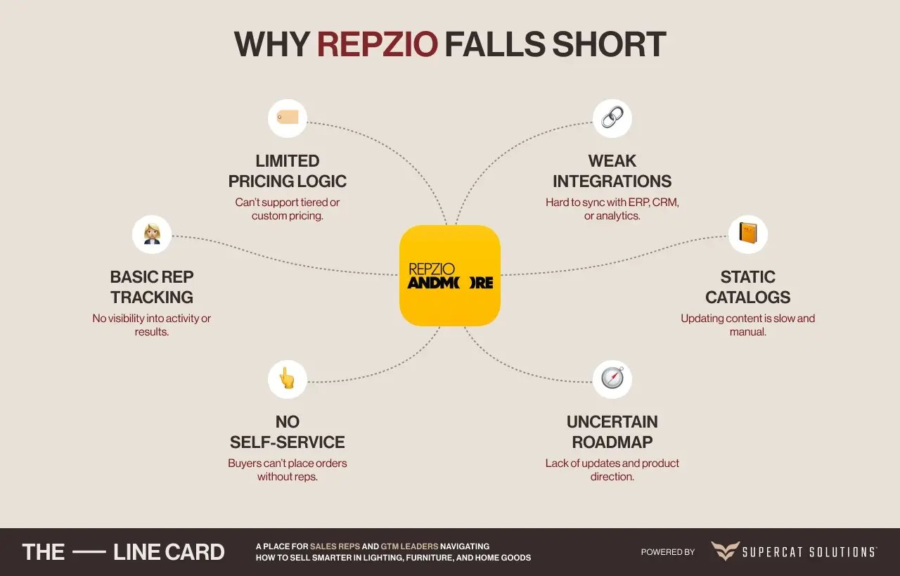 Key limitations of RepZio in supporting scalable B2B sales workflows