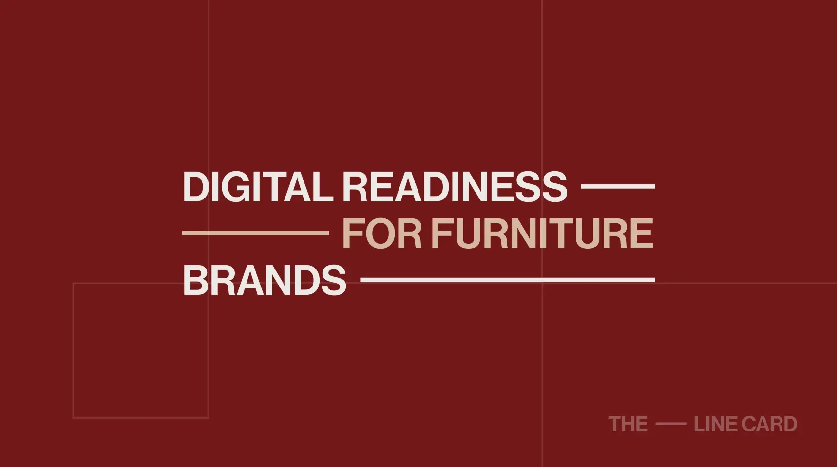 Hero banner introducing digital readiness for furniture brands