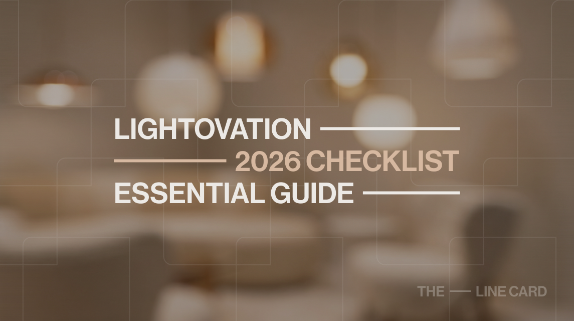 Lightovation 2026 checklist essential guide cover image for lighting brands preparing for trade show success, buyer engagement, and sales strategy.