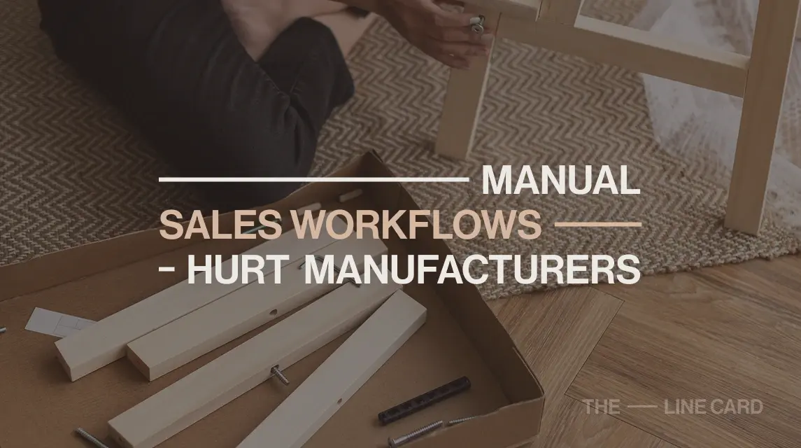 Close-up of furniture assembly symbolizing the frustration manual sales workflows cause for manufacturers and independent reps