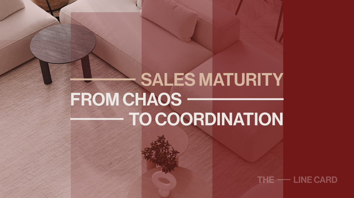 Hero image introducing SuperCat’s sales maturity journey, from chaos to coordination across furniture and lighting sales.