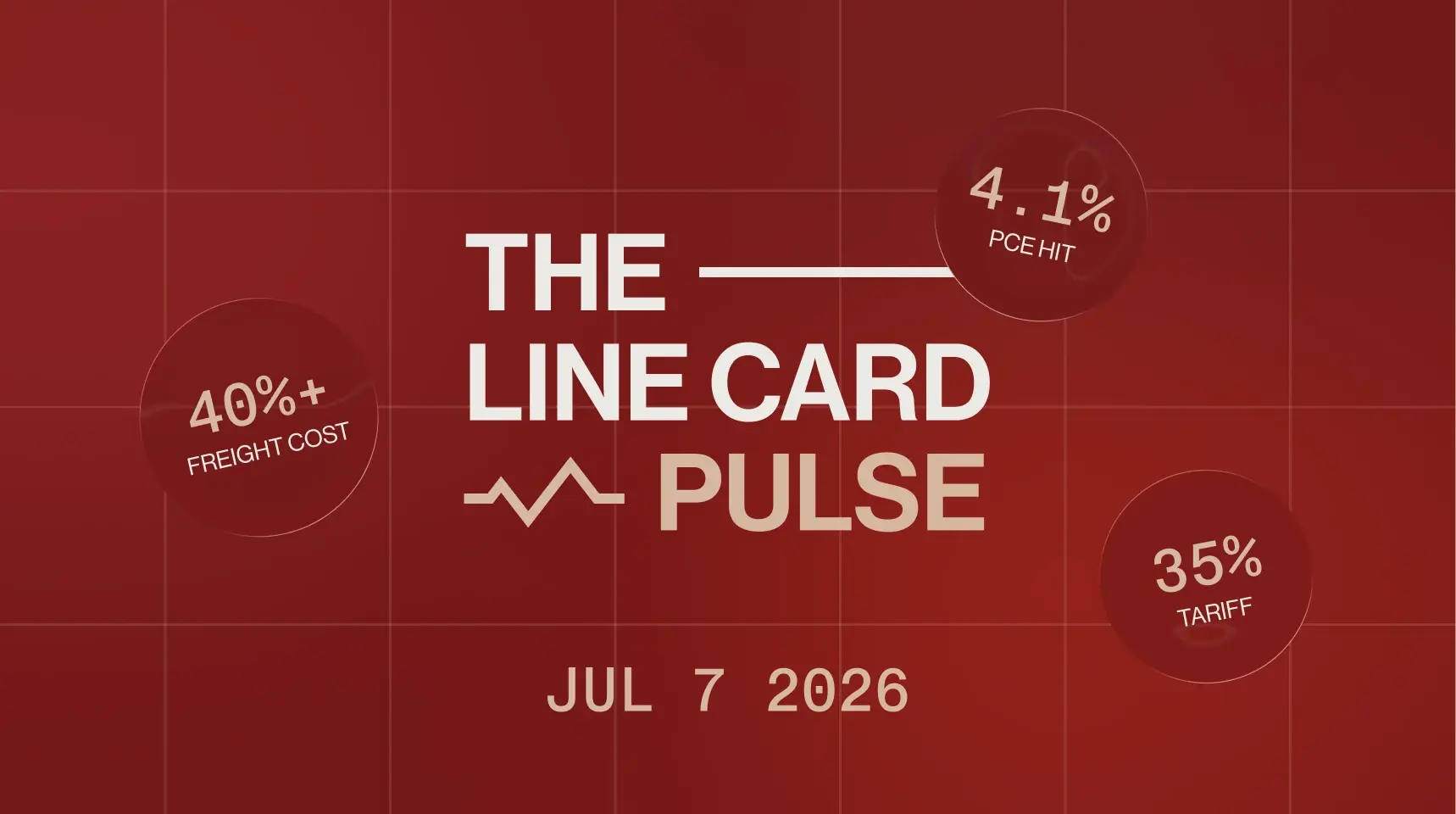 highlighting PCE at 4.1%, freight costs up 40%, and Vietnam tariff risk at 35%